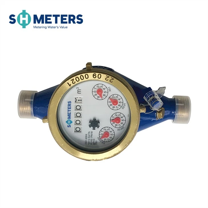 Multi-jet Water Meter Dry Dial Brass Material Standard ISO4064 Multi-jet Water Meter Dry Dial Brass Material Standard ISO4064